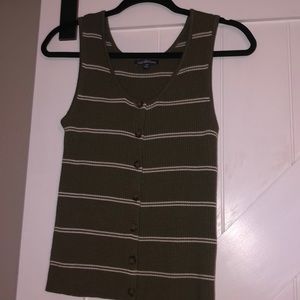 Knitted olive green tank. Super soft!